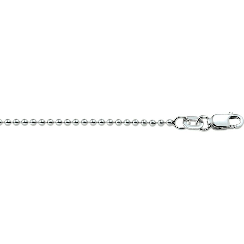 collier bolletjes gediamanteerd 1,5 mm