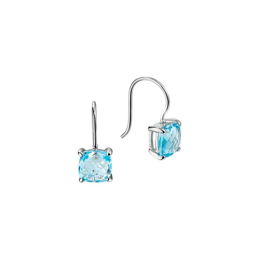 oorhangers blauw topaas franse haak