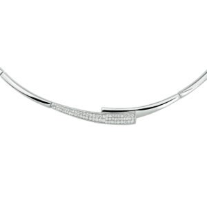 collier zirkonia 42 + 4 cm
