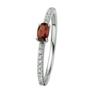 ring granaat en zirkonia