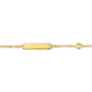 graveerarmband hart plaat 4,0 mm 9 - 11 cm