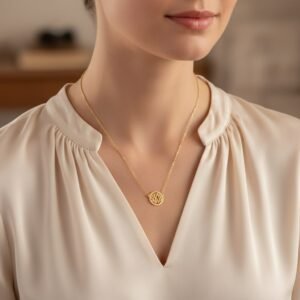 Names4ever Extra-Small Monogram Hanger + Gouden Ketting GMH016 model