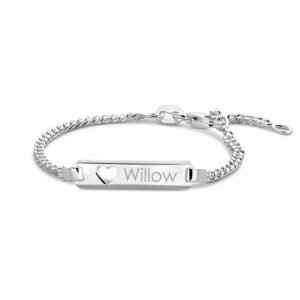 Baby armband met gravure van zilver - Names4ever
