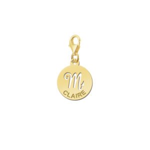 Names4ever Zodiac-Bedel Schorpioen in massief goud GBS008