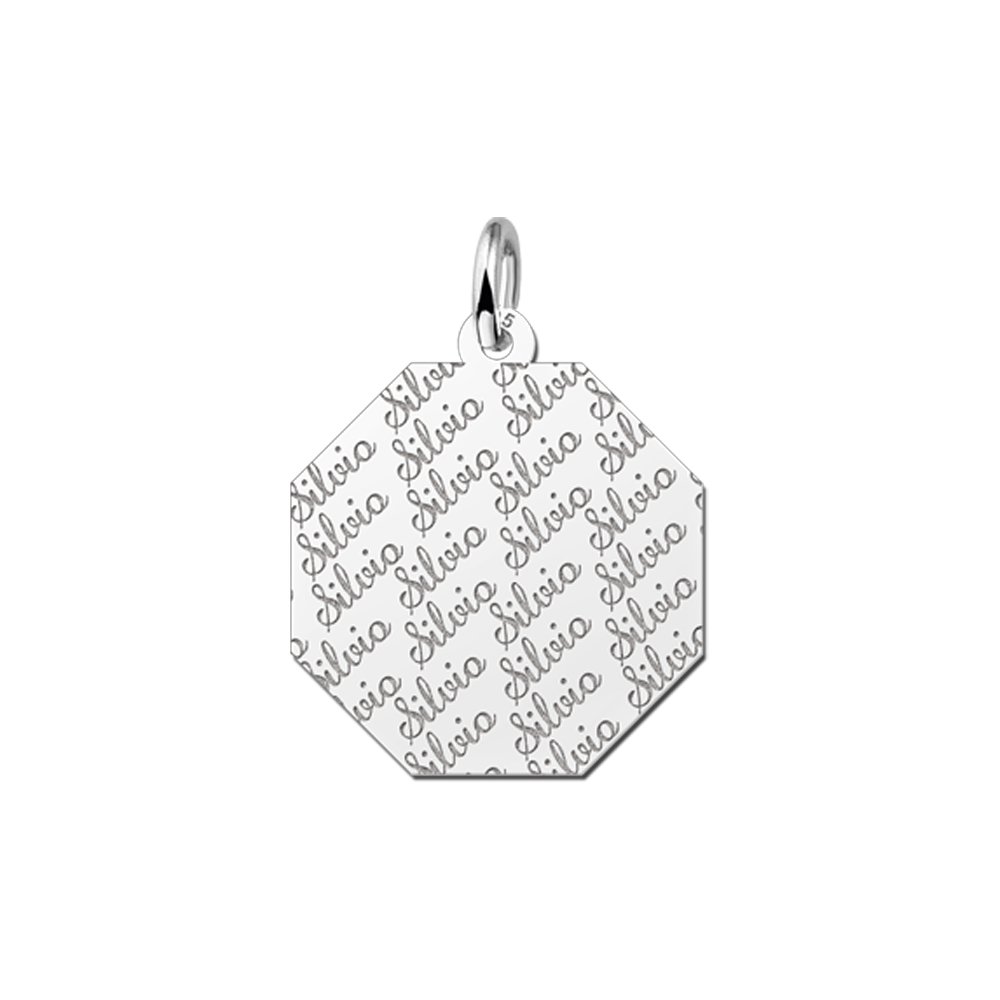 Graveerplaat met naam gravure en bloemetjes rand - Names4ever