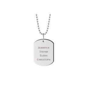 Stalen Dog Tag Hanger met Namen voor Heren | Names4ever