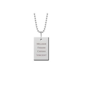 Heren Dog Tag Hanger met Namen van Edelstaal | Names4ever