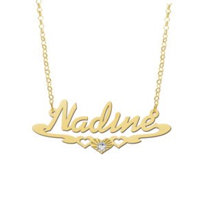 Names4ever Vergulde Nadine Naamketting