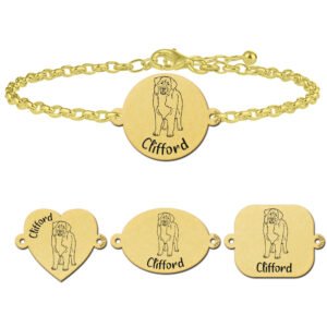 Gouden armband met Berner Sennehond - Names4ever
