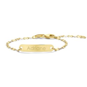 Gouden Baby armband met naamgravure Fantasie - Names4ever
