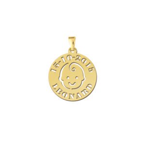 Ronde Naamhanger met Opengewerkt Babyhoofd van Names4ever GBH11