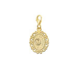 Names4ever Gouden Babyhoofdje Bedel met Naam