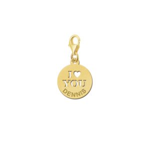 Names4ever Gouden I Love You Bedel met Naam