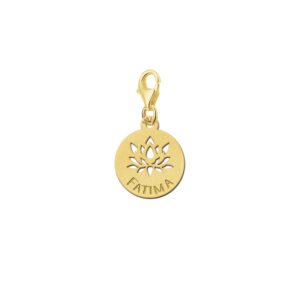 Names4ever Gouden Lotusbloem Bedel met Naam