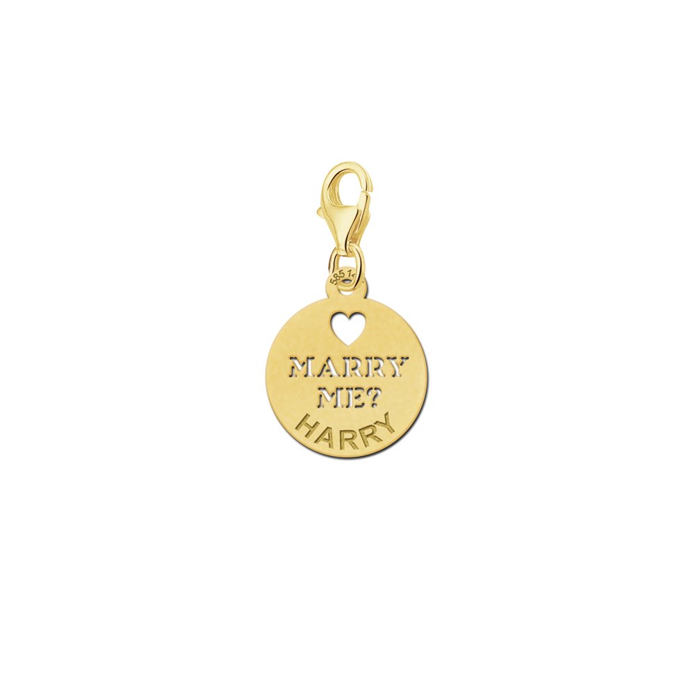 Names4ever Gouden Marry Me Bedel met Naam