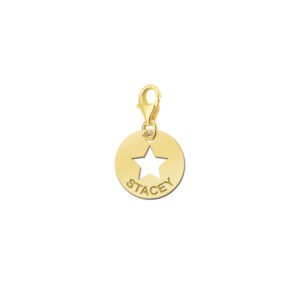 Names4ever Ronde Naambedel met Ster / Goud GNB04