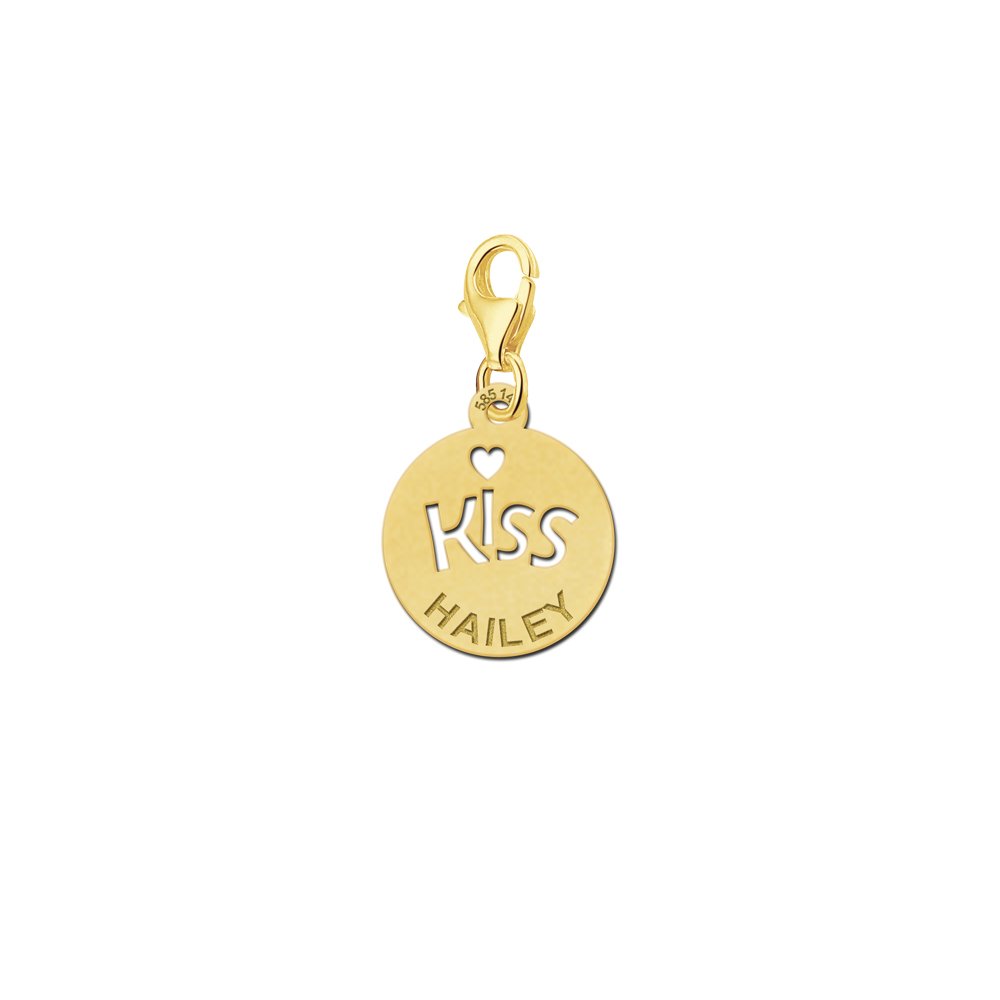 Names4ever Gouden Kiss Bedel met Naam