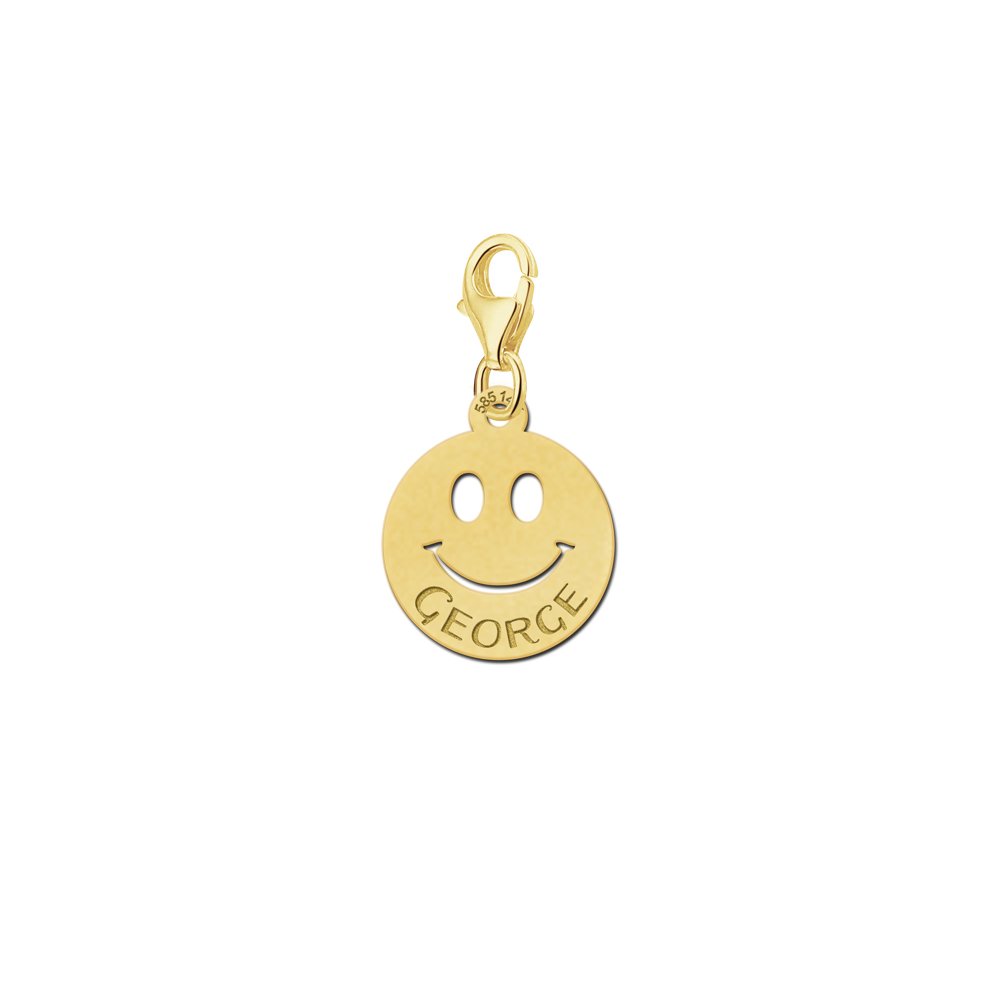 Names4ever Gouden Smiley Bedel met Naam