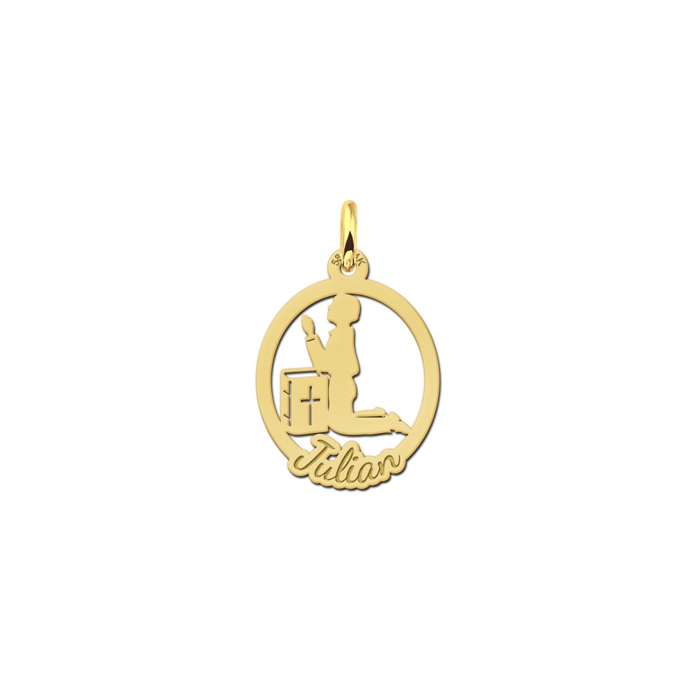 Names4ever Gouden Jongen Communie Hanger