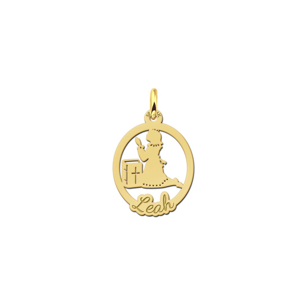Names4ever Gouden Meisje Communie Hanger
