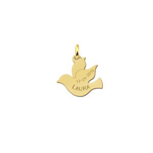 Names4ever Communie Gouden Duif Hanger