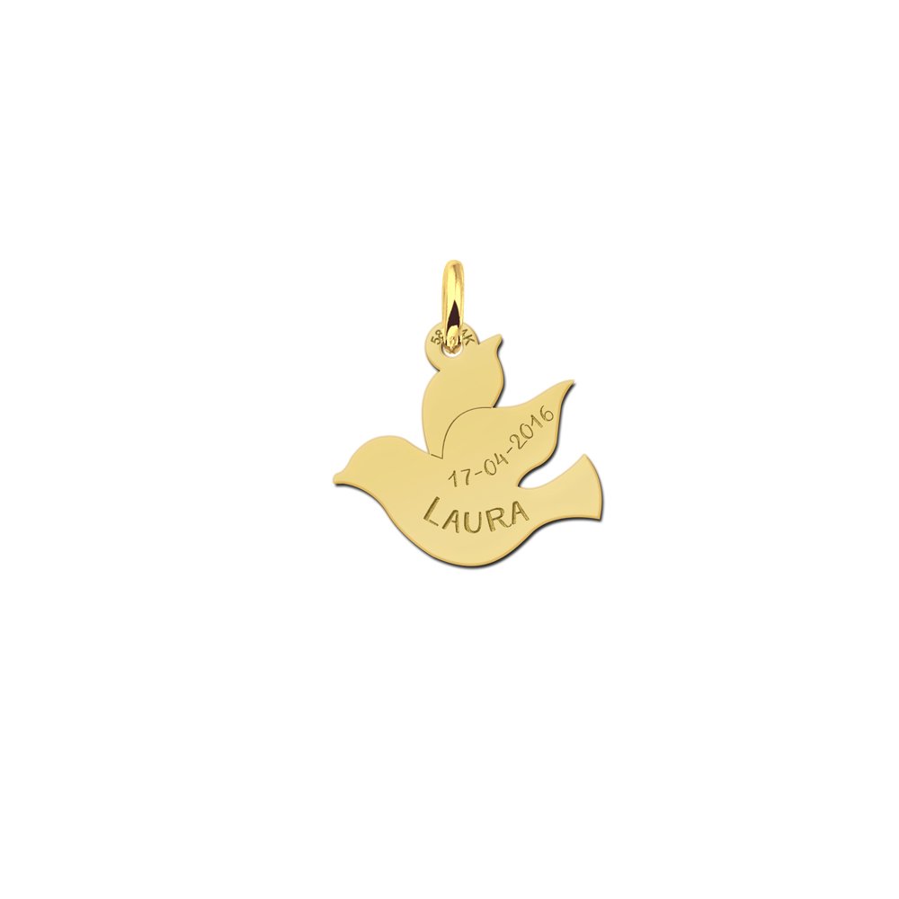 Names4ever Communie Gouden Duif Hanger