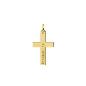 Names4ever Gouden Kruishanger met Naam