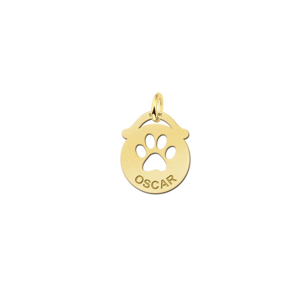 Names4ever Ronde Naamhanger met Pootafdruk GNDH034