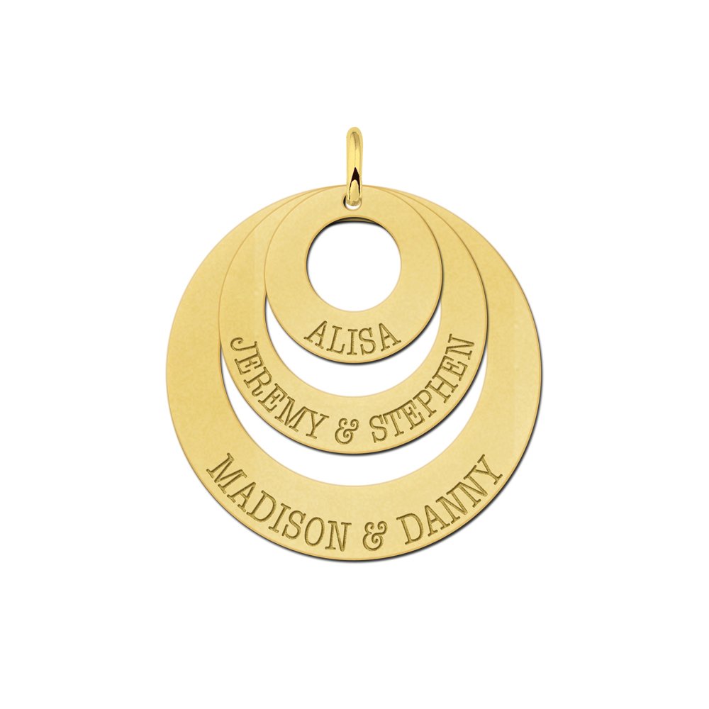 Names4ever Gouden Cirkel Naamketting