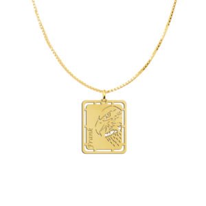 Gouden hanger adelaar graveren met naam - Names4ever