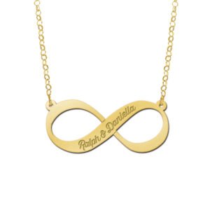 Names4ever Infinity Hanger van Goud - Graveer Sieraad