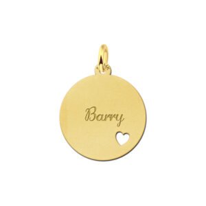 Gouden hangertje met je naam en een hart. - Names4ever