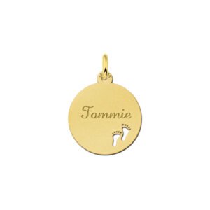 Gouden hangertje met voetjes - Names4ever