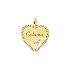 Gouden hart met rand - Names4ever