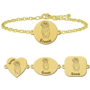 Gouden honden armband Maltezer - Names4ever
