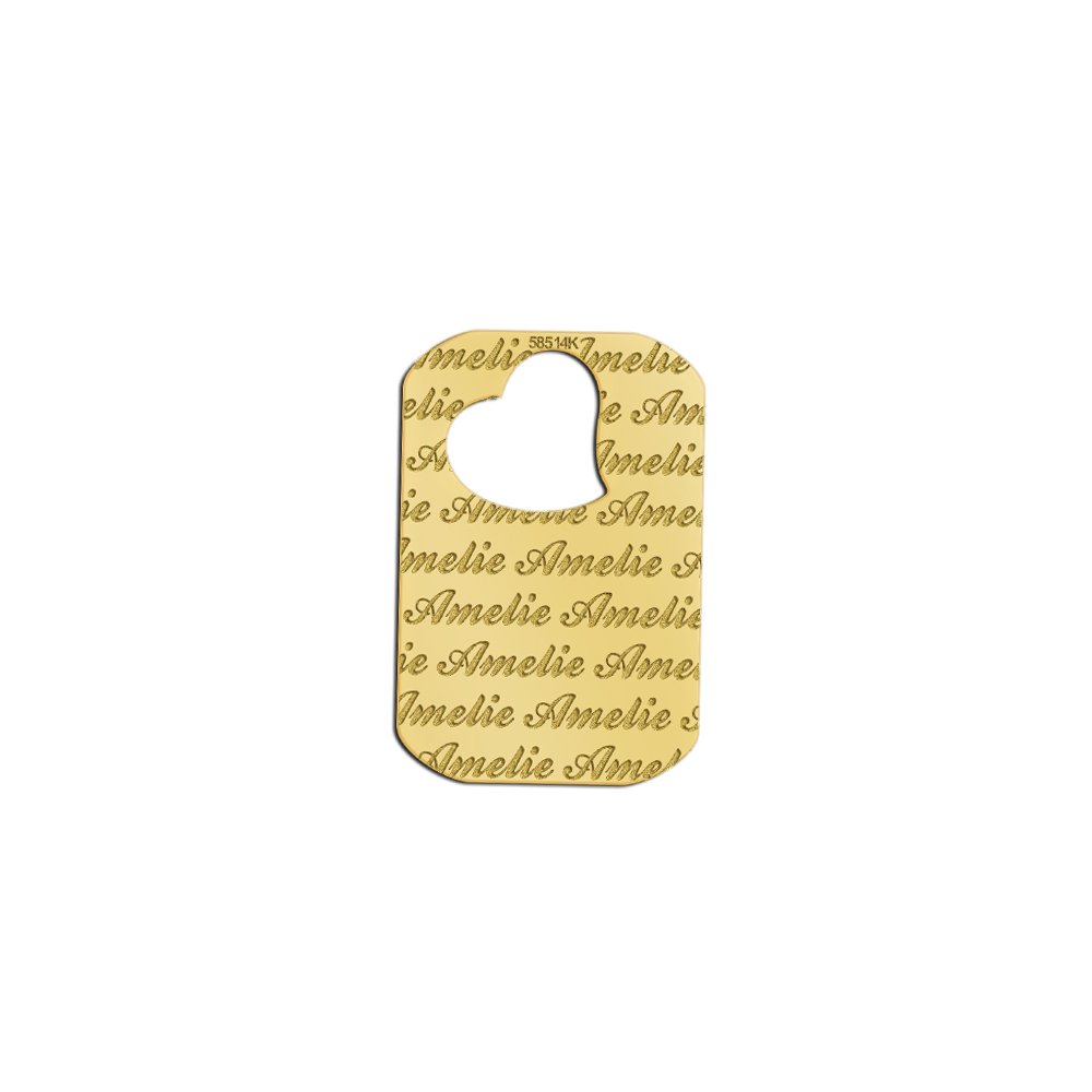 Gouden identiteitsplaatje met naam - Names4ever
