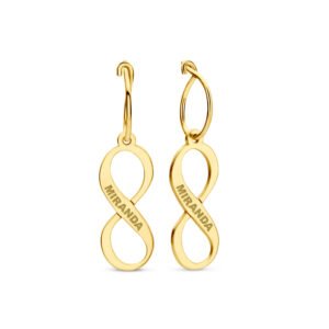 14K Geelgouden Creolen met Inifinity Symbool | Names4ever