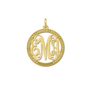 Names4ever Medium Monogram Hanger met Namen van Goud GMH018