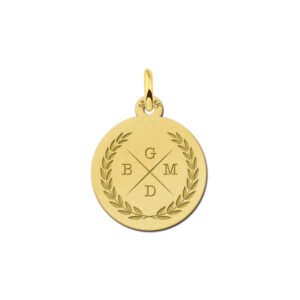 Gouden Initialen Ketting Hanger met Vier Letters | Names4ever