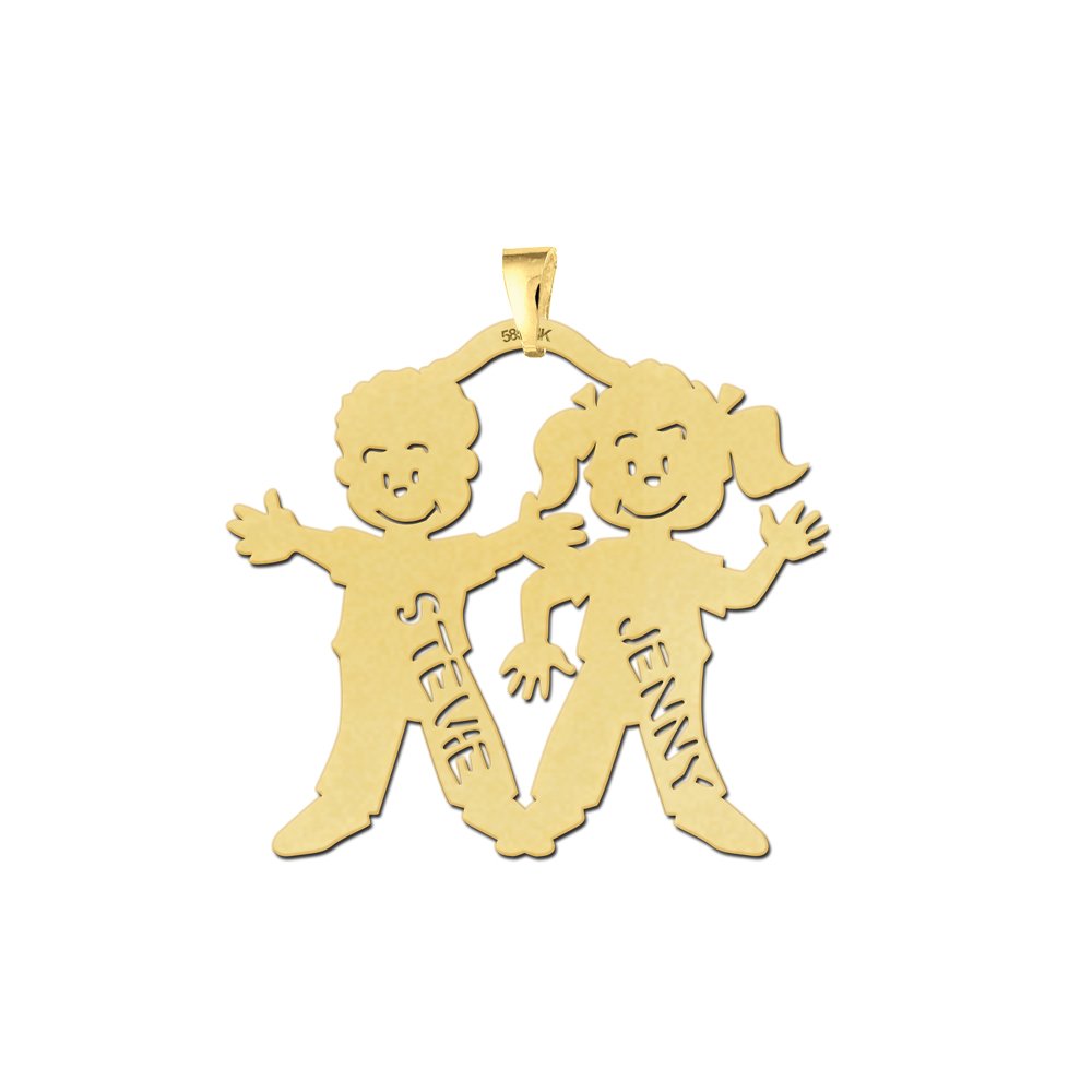 Names4ever Jongen en Meisje Namen Hanger van Goud