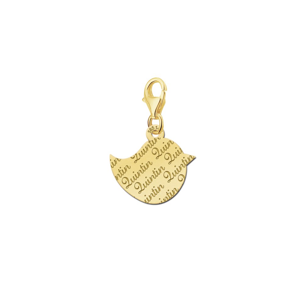 Names4ever Charm-Vogelbedel met Naampatroon GNB24