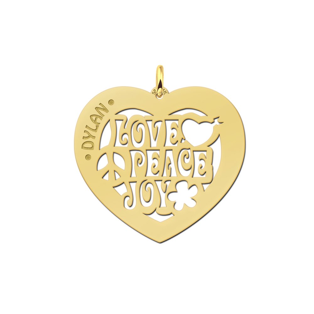Gouden naamhanger hart Love 60 - Names4ever