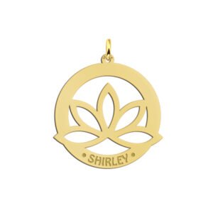 Gouden naamhanger Lotus - Names4ever