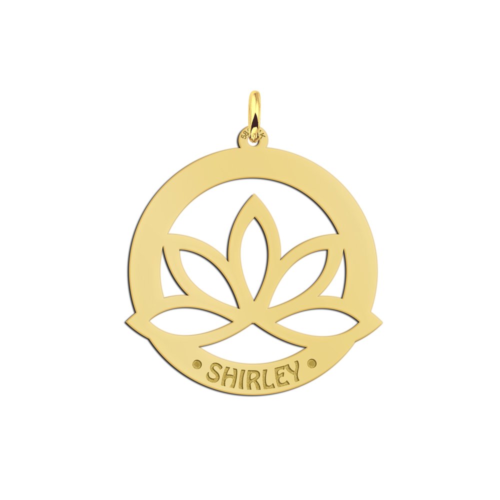 Gouden naamhanger Lotus - Names4ever