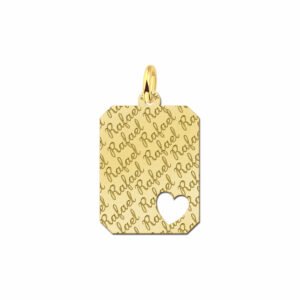 Gouden naamhanger met hartje - Names4ever