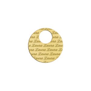 Gouden naamplaat rond - Names4ever