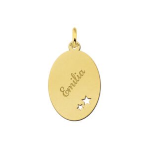 Gouden naamplaatje laten graveren en cadeau geven. - Names4ever