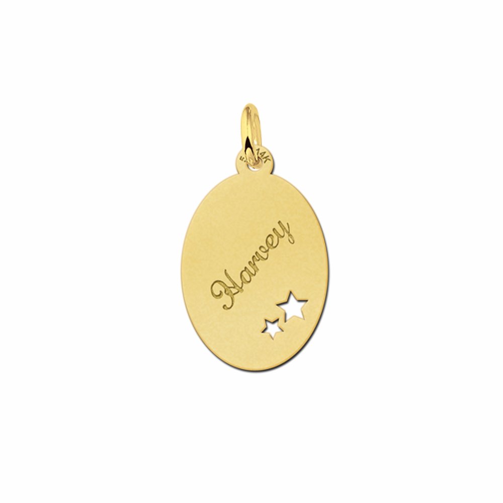 Gouden naamplaatje laten graveren en cadeau geven. - Names4ever