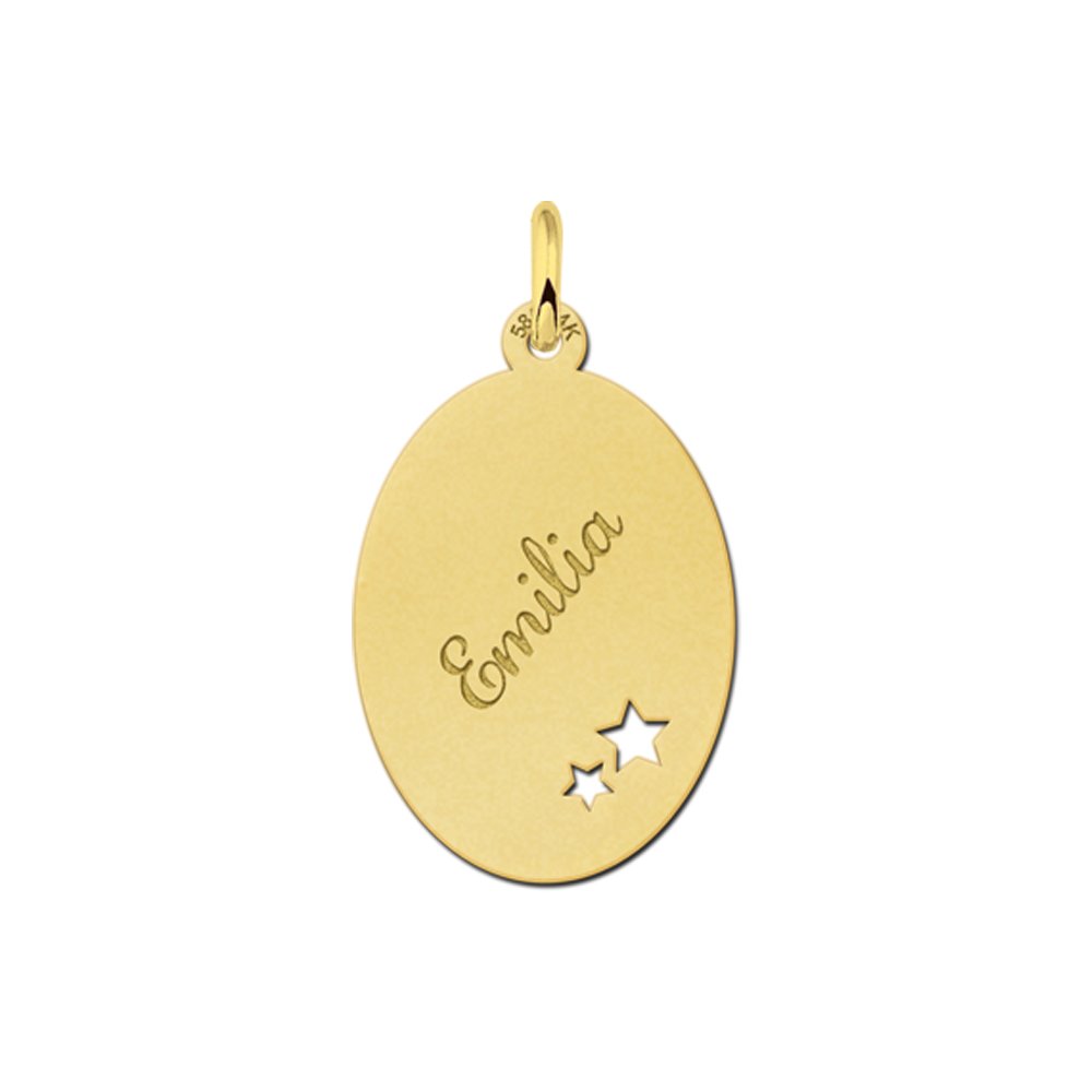 Gouden naamplaatje laten graveren en cadeau geven. - Names4ever