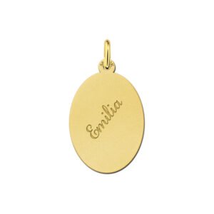 Gouden naamplaatje met je naam erin graveren large - Names4ever